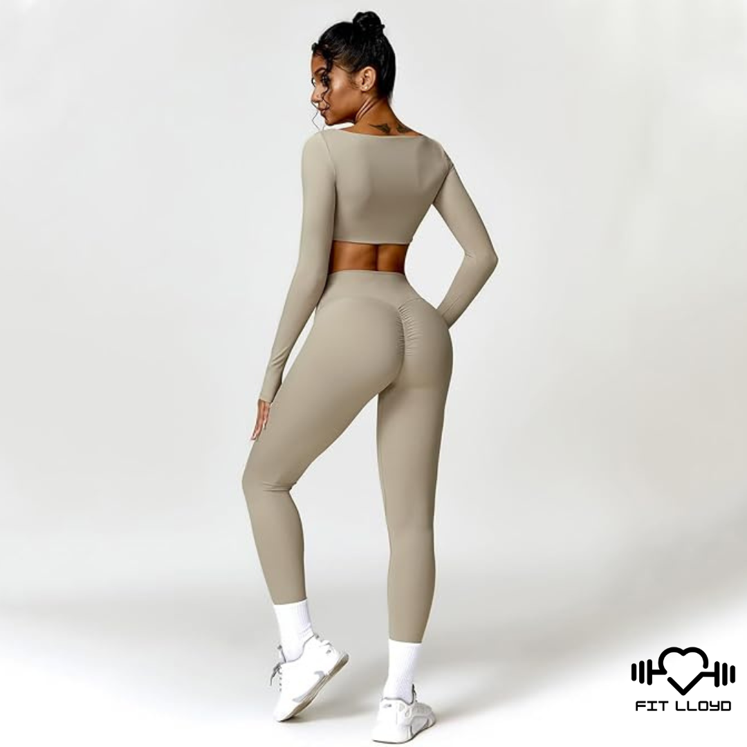 Yoga Set - Cropped Long Sleeve