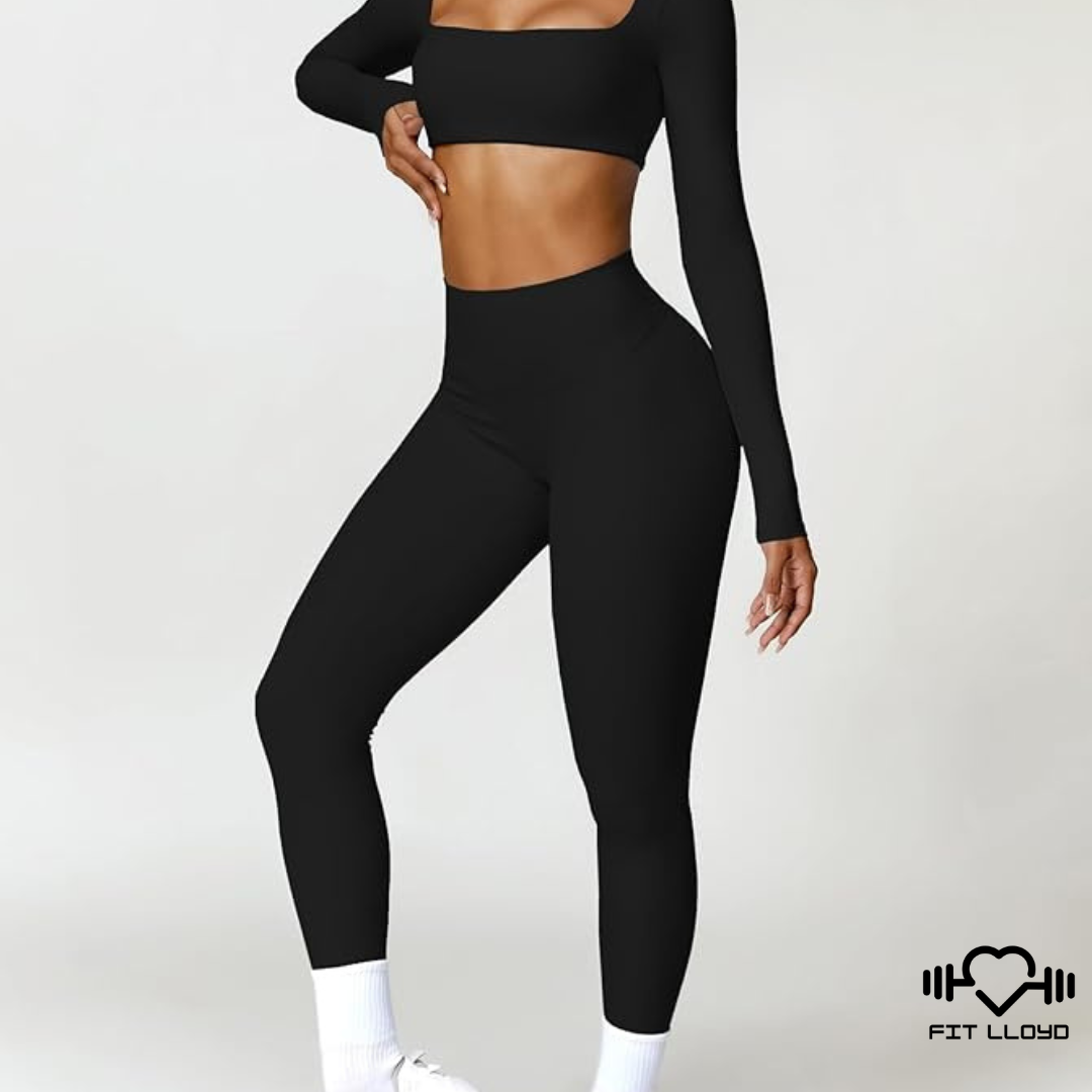 Yoga Set - Cropped Long Sleeve