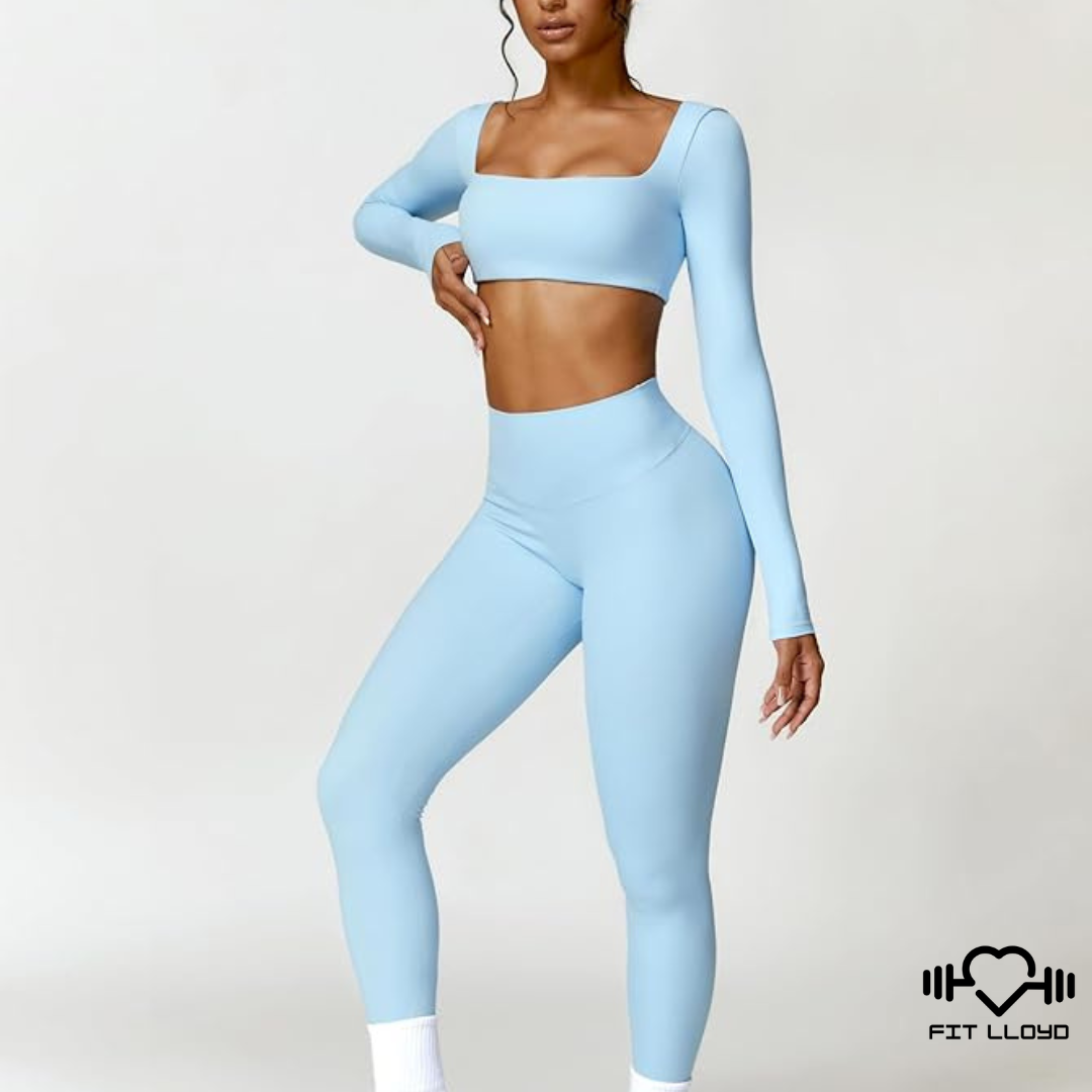 Yoga Set - Cropped Long Sleeve