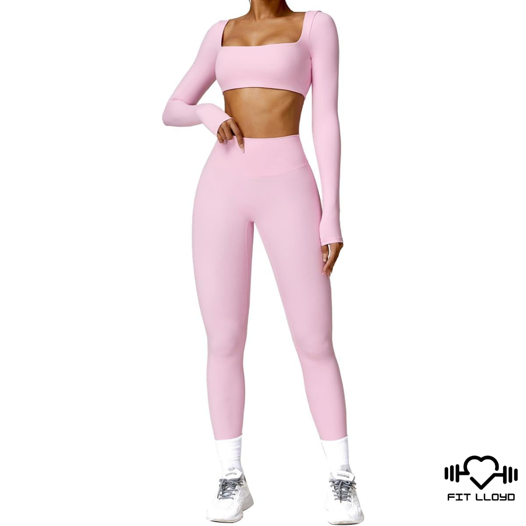 Yoga Set - Cropped Long Sleeve